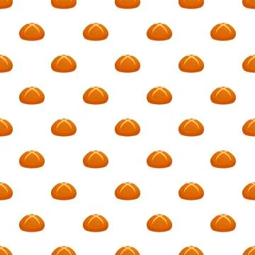 Bakery bread roll seamless repeating pattern Иллюстрация