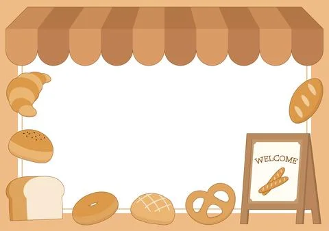 Bakery bread shop frame 2 Stock Illustration