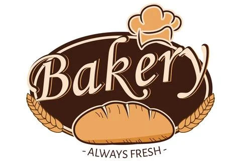 Bakery, bread, wheat, grain, pastry - logo, company, branding, label Stock Illustration