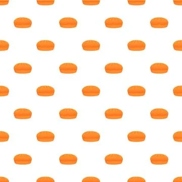 Bakery bun pattern creating a food background Illustrazione stock