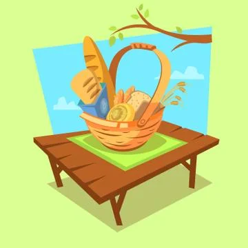Bakery cartoon concept Illustrazione stock