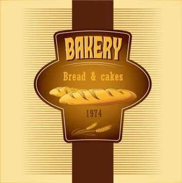 Bakery chef. label Stock Illustration