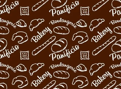 Bakery chocolate vector pattern Stock Illustration