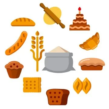 Bakery concept icon Illustrazione stock
