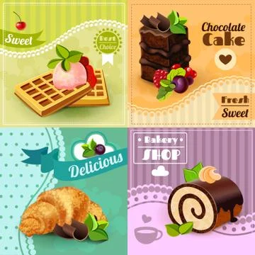 Bakery Concept Set Illustrazione stock