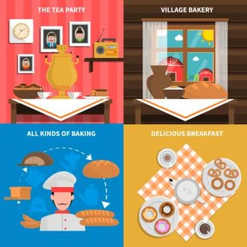 Bakery concept set Illustrazione stock