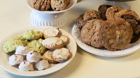 Bakery Cookies Cake Stock Footage 112660422