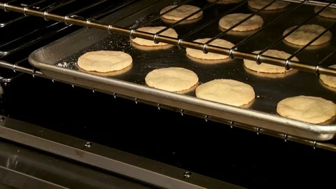 Bakery Cookies Oven Stock Footage 112660264