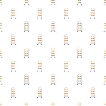 Bakery cooling rack seamless pattern with fresh bread Иллюстрация