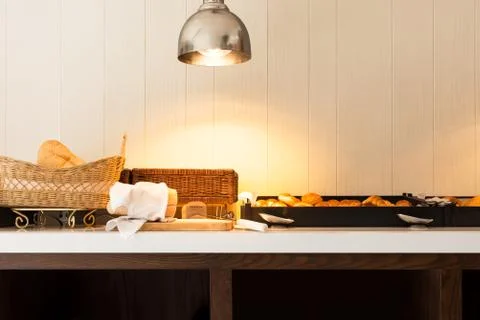 Bakery counter bar Stock Photos