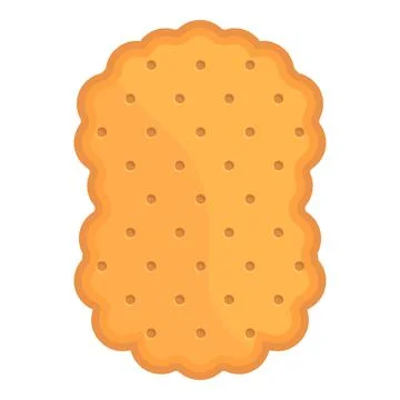 Bakery cracker icon cartoon vector. Food cookie Stock Illustration