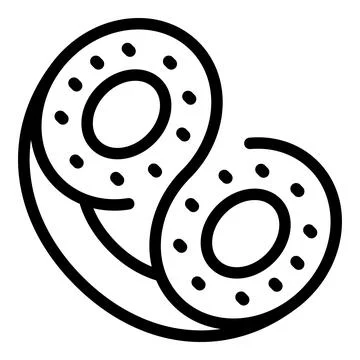 Bakery cracker icon outline vector. Food biscuit イラスト素材