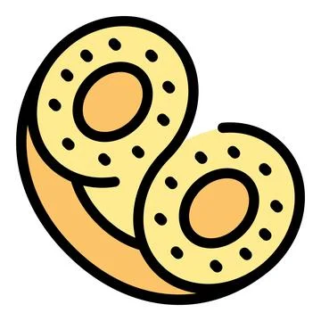 Bakery cracker icon vector flat イラスト素材