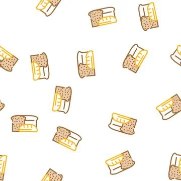 Bakery department vector seamless pattern Stock Illustration