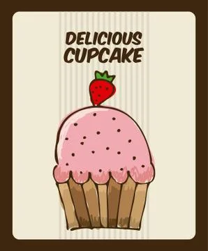 Bakery design over beige background, vector illustration Ilustração Stock