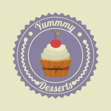 Bakery design over  beige  background vector illustration Ilustração Stock