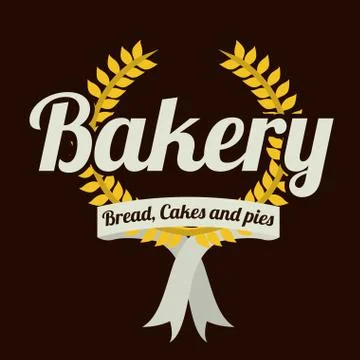 Bakery design over   black background vector illustration Ilustração Stock