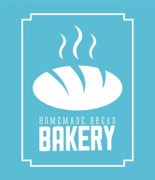 Bakery design over  blue background vector illustration Ilustração Stock