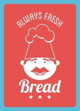 Bakery design over blue   background vector illustration Ilustração Stock