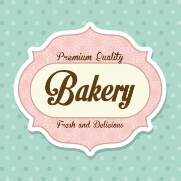 Bakery design over  blue background vector illustration Ilustração Stock