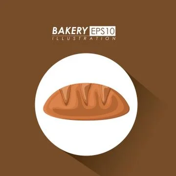 Bakery design over brown background vector illustration Ilustração Stock
