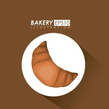 Bakery design over brown background vector illustration Ilustração Stock