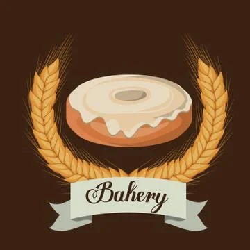 Bakery design over brown background vector illustration Ilustração Stock