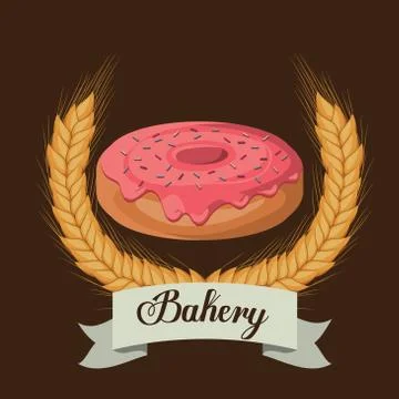Bakery design over brown background vector illustration Ilustração Stock