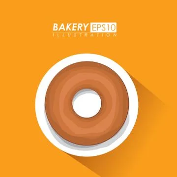 Bakery design over brown background vector illustration Ilustração Stock