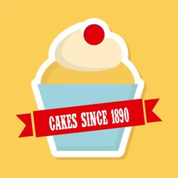 Bakery design over cream  background vector illustration Ilustração Stock