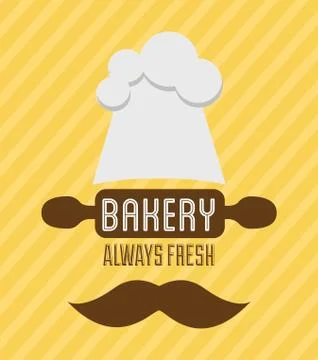 Bakery design over lineal  background vector illustration Ilustração Stock