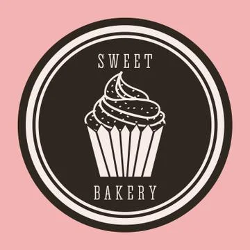 Bakery design over pink background vector illustration Ilustração Stock