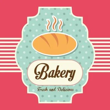 Bakery design over pink background vector illustration Ilustração Stock
