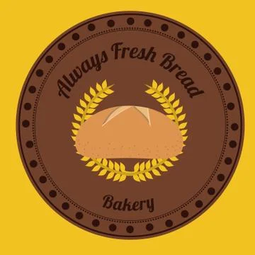 Bakery design over   yellow background vector illustration Ilustração Stock