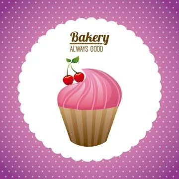 Bakery desing over purple  background vector illustration Ilustração Stock