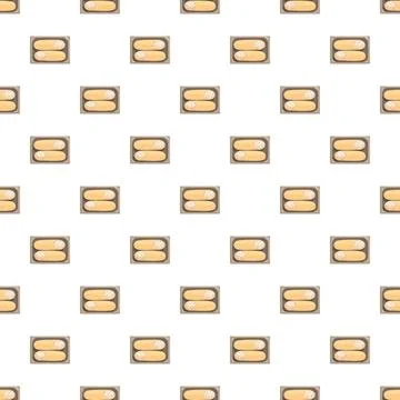 Bakery desserts in baking tray seamless pattern Stock Illustration
