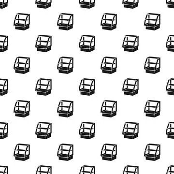 Bakery display case seamless pattern background 스톡 일러스트