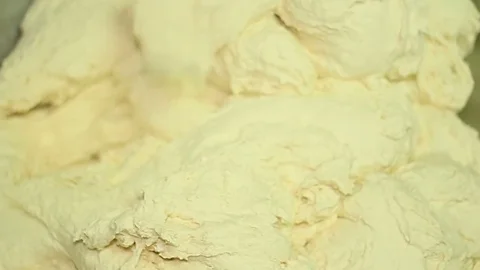 Bakery. Dough in a container. Close-up. Stock Footage 74394003