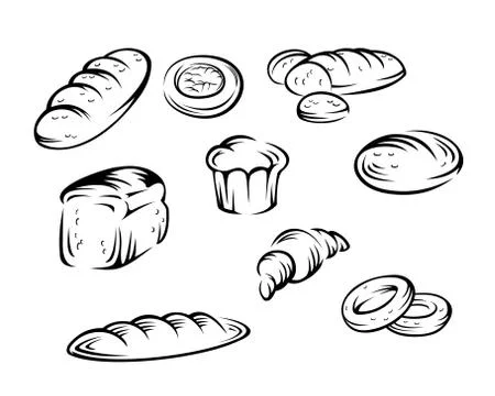 Bakery elements Illustrazione stock