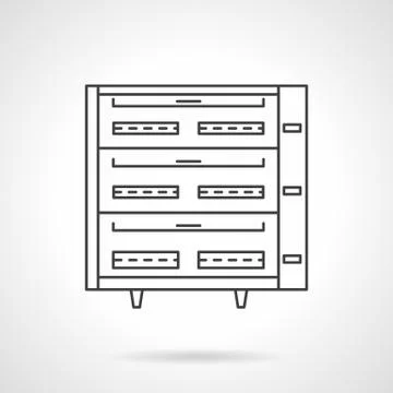Bakery equipment flat line vector icon Stock Illustration