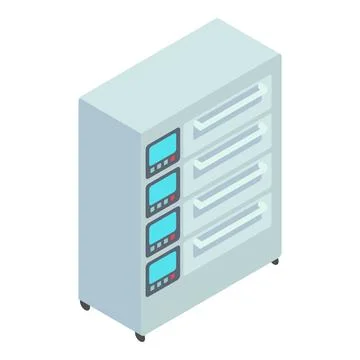 Bakery factory bread oven icon, isometric style Stock Illustration