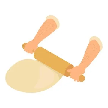 Bakery factory dough process icon, isometric style 스톡 일러스트