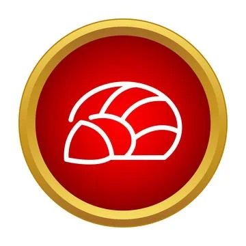 Bakery food icon representing bread or pastry Stock Illustration