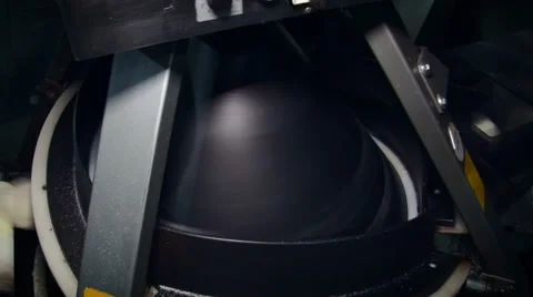 Bakery. Forming Bread Process. Pieces of Dough Arriving by Conveyer, Getting Stock Footage 68622378