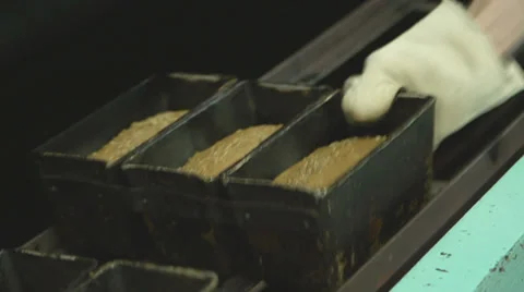 Bakery. Forms for baking bread Vídeo Stock 34269151