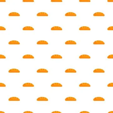 Bakery fresh bread loaf seamless pattern background イラスト素材