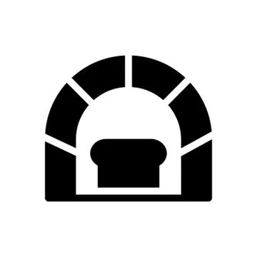 Bakery glyph flat icon Illustrazione stock