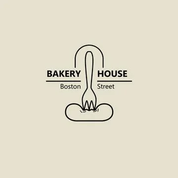 Bakery House Logo Stock Illustration