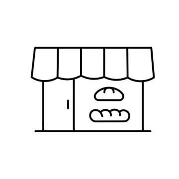Bakery icon element of bakery icon for mobile concept and web apps. Thin line Stock Illustration