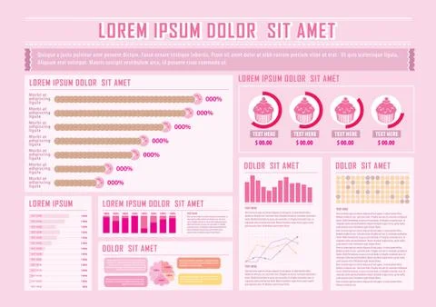 Bakery infographic Stock Illustration